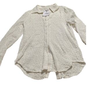 NWT Button Up Long Sleeve Blouse